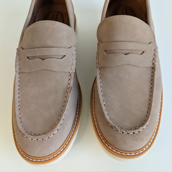 Tommy Hilfiger Cushioned Sector Round Toe Platform Penny Loafer Camel 10½ - Picture 5 of 10